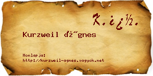Kurzweil Ágnes névjegykártya
